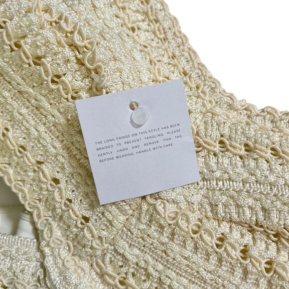 PatBO All-over Fringe Sleeveless Maxi Dress in White - Picture 6 of 12